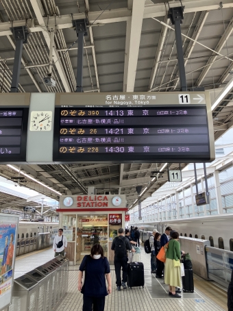 京都駅から東京駅の乗車記録(乗りつぶし)写真