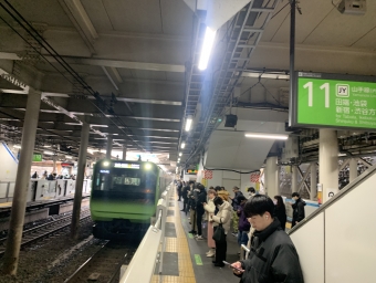 日暮里駅から渋谷駅の乗車記録(乗りつぶし)写真