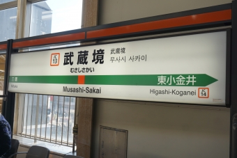 武蔵境駅 写真:駅名看板