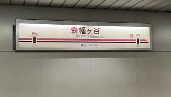 幡ヶ谷駅 写真:駅名看板
