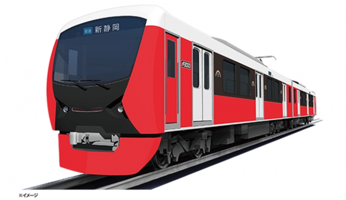ニュース画像：A3000形の第2号編成のイメージ - 「静岡鉄道、A3000形の第2編成は赤色に 2017年春に導入 」