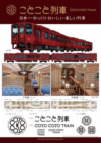 ニュース画像：ことこと列車 - 「平成筑豊鉄道、移動型レストラン列車の名称・デザインを発表 来春運行 」