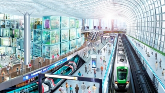 ニュース画像：夢洲駅のイメージ - 「Osaka Metro、15駅のリニューアルと夢洲開発の概要を発表」