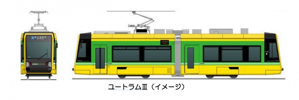 ニュース画像：7500形「ユートラムIII」のイメージ - 「鹿児島市電、3月30日から9年ぶりの新型電車「ユートラムIII」運行開始」