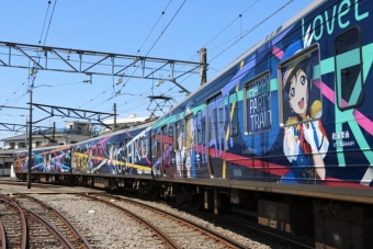ニュース画像：第2弾「HAPPY PARTY TRAIN」ラッピング電車 3506編成 - 「伊豆箱根鉄道、初のフルラッピング車を運行へ 「ラブライブ」第2弾塗装」