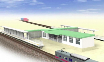 ニュース画像：駅施設イメージ - 「奥羽線の新駅「泉外旭川駅」、東北運輸局が設置を認可」