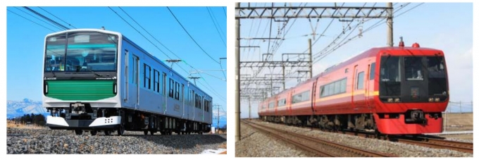 ニュース画像：展示されるEV-E301系「ACCUM」(左)と試乗会が開催される253系(右) - 「JR東、5月27日に大宮で「鉄道ふれあいフェア」開催 253系試乗会など」