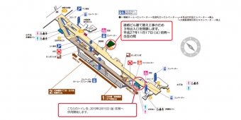 ニュース画像：供用が開始されるトイレ位置 - 「大阪メトロ、堺筋線 北浜駅の南中階トイレを供用開始」