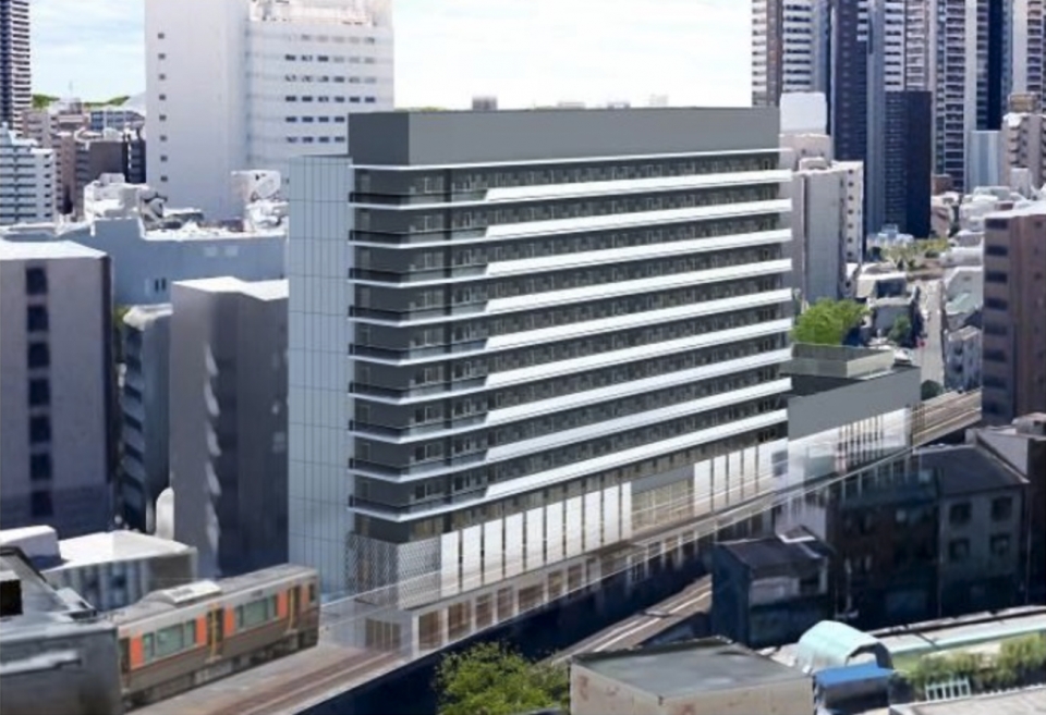 ニュース画像：複合ビルの完成イメージ - 「阪神とJR西日本、大阪の福島駅で複合ビル共同開発 2019年春開業へ」