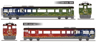 ニュース画像：「○○のはなし」外観イメージ - 「JR西日本、山陰線の新観光列車「○○のはなし」発表 8月5日運転開始」