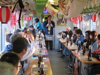 画像：雪室解禁パーティー列車 - 「純米生酒が飲める「雪室解禁パーティー列車」、由利高原鉄道が運転」