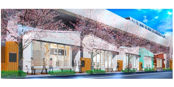 画像：外観イメージ - 「名鉄、瀬戸線の高架下商業施設「SAKUMACHI商店街」を開業」