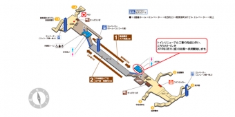 ニュース画像：工事箇所 - 「大阪メトロ堺筋線、恵美須町駅の南改札階トイレを供用開始」