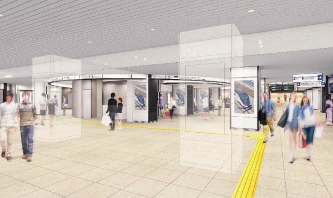 画像：リニューアル後の駅改札外コンコース イメージ - 「京成電鉄、京成上野駅のリニューアルを完了 初の発車メロディーの導入も」