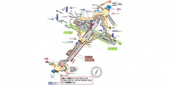 ニュース画像：閉鎖出入り口の位置 - 「大阪メトロ堺筋線、長堀橋駅6号出入口を一時閉鎖」
