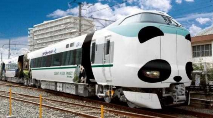 JR西日本、パンダ柄の特急「くろしお」号ラッピング列車を運行