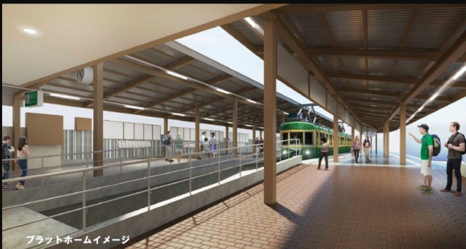 ニュース画像：リニューアル後の鎌倉駅 イメージ - 「江ノ電、鎌倉駅でリニューアル工事 コンコース、ホーム、トイレを改修」
