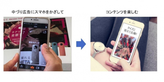 ニュース画像：利用イメージ - 「JR西日本コミュニケーションズ、ARを用いた電車内広告を実証実験」