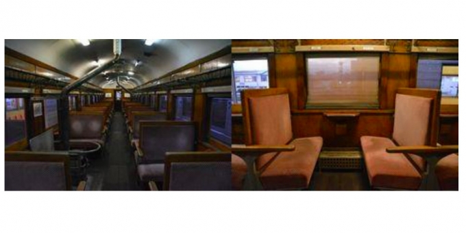 画像：オハフ33 1 車内 - 「津軽鉄道で夜行列車乗車ツアー 日本旅行が販売 立佞武多の曳き手体験も」