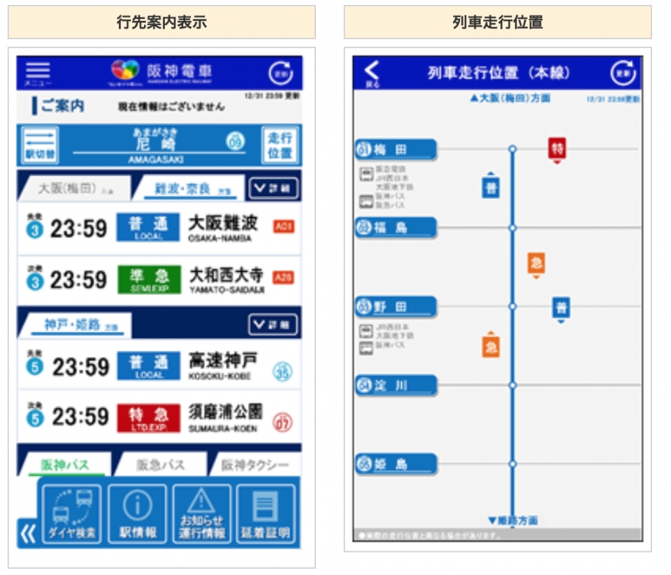 ニュース画像：阪神アプリ画面イメージ - 「阪神電気鉄道、「阪神アプリ」の「MY駅登録」機能を紹介」