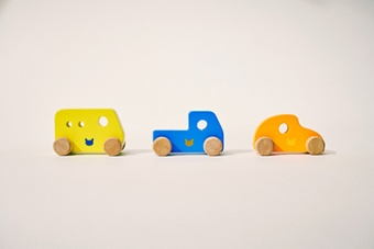 画像：そうにゃん木製ミニカー - 「相鉄、「そうにゃん」玩具を横浜髙島屋で先行販売 7月10日から」