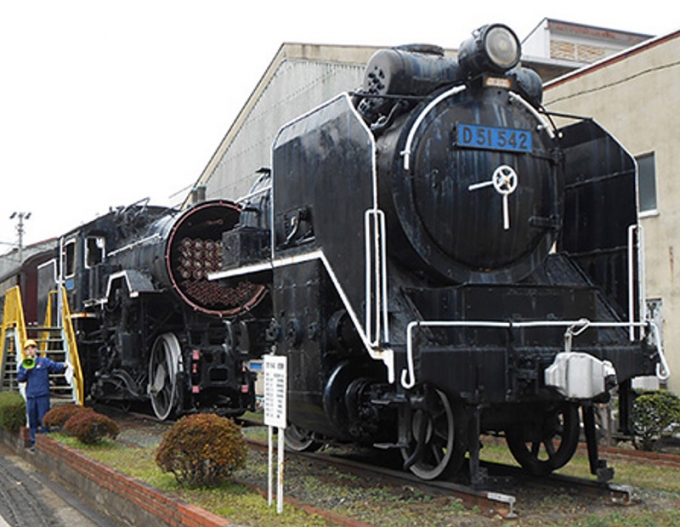 画像：小倉総合車両センターに保存されている「D51 542」 - 「九州鉄道記念館、9月9日に小倉総合車両センターの見学ツアー 参加者募集」