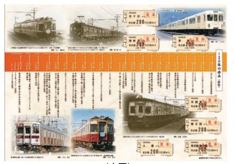 ニュース画像：開業120周年記念乗車券 中面 イメージ - 「東武鉄道、北千住〜久喜間開業120周年記念乗車券を販売へ」