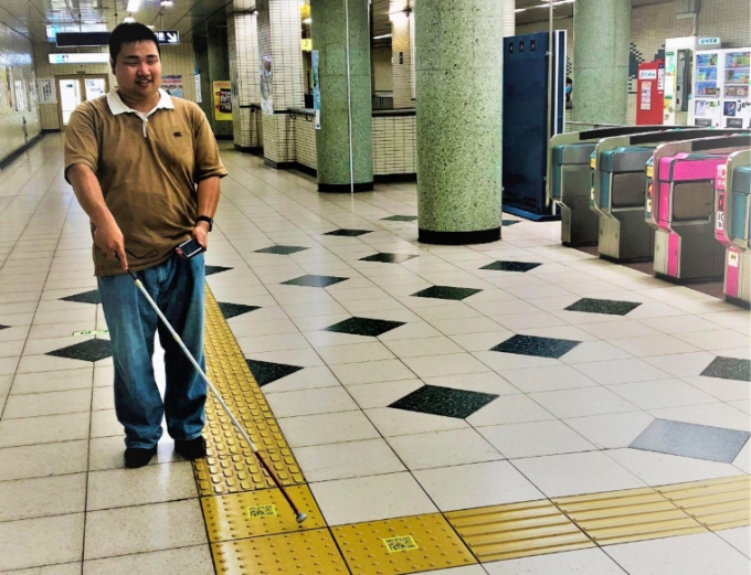 画像：駅構内ナビゲーションシステム「shikAI」 - 「視覚障がい者向け駅構内ナビ、東京メトロ2駅で最終検証」