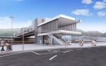 ニュース画像：駅舎外観 イメージ - 「JR西、山陽本線大竹駅の自由通路・橋上駅舎のデザインを公表」