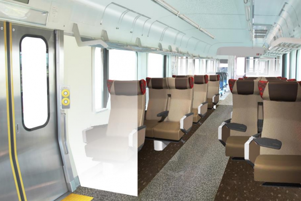 ニュース画像：指定席車両の車内イメージ - 「磐越西線に指定席着席サービス導入へ 2020年春頃」