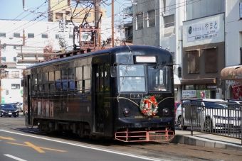 ニュース画像：norikadさんの鉄道フォト - 「岡山電気軌道、12月21日にクリスマスプレゼント電車を運行」