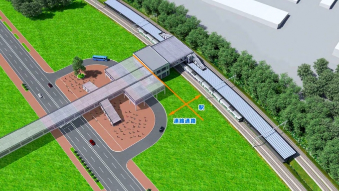 画像：新駅のイメージ - 「千歳線、ファイターズ新球場前に新駅 早くても開業は2027年度末」