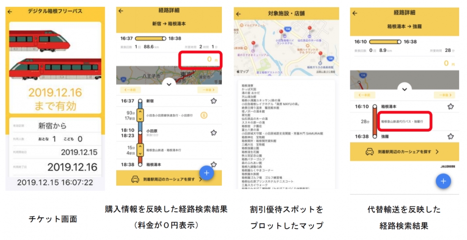 ニュース画像：デジタル箱根フリーパス - 「小田急電鉄、MaaSアプリ「EMot」でデジタル箱根フリーパス販売中」