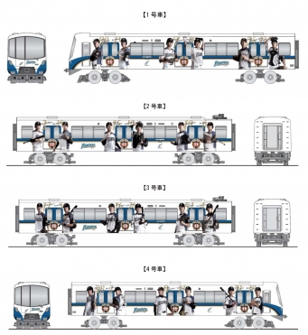 ニュース画像：2020シーズン「ファイターズ号」デザイン - 「札幌地下鉄の「ファイターズ号」、2020シーズンにリニューアル」