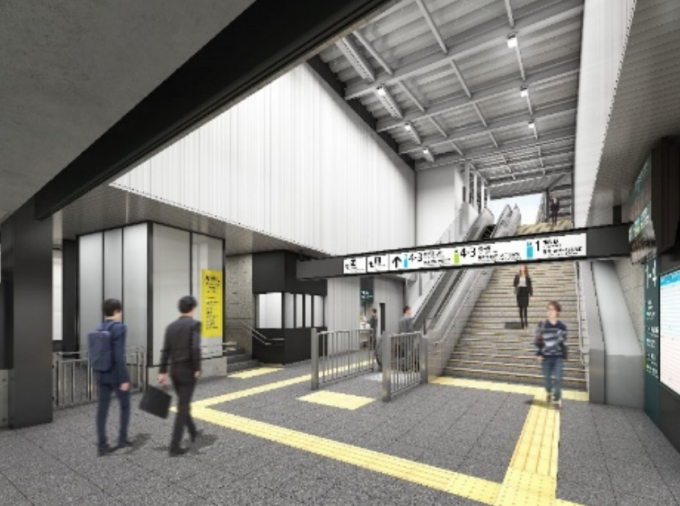 画像：新改札構内 - 「JR桜木町駅、6月27日に新改札口と駅直結のホテル・商業施設を開業」
