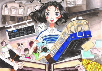 画像：2019年度の大賞作品 - 「「ぼくとわたしの阪神電車」、5月から受付 おうち時間に描いた絵を募集」
