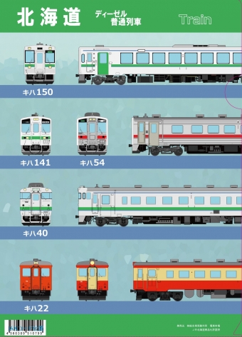 ニュース画像：北海道ディーゼル普通列車クリアファイル