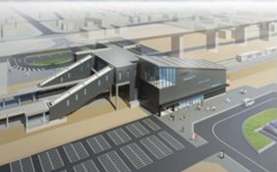 ニュース画像：橋上駅舎の完成イメージ - 「岩手飯岡駅、橋上駅舎や東西通路を新築 2022年冬頃に供用開始」