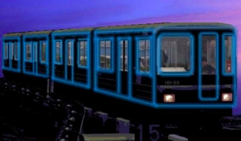 ニュース画像：南港ポートタウン線「イルミネーション車両」 - 「大阪市交通局、イルミネーション車両を南港ポートタウン線で運行 12月10日から」