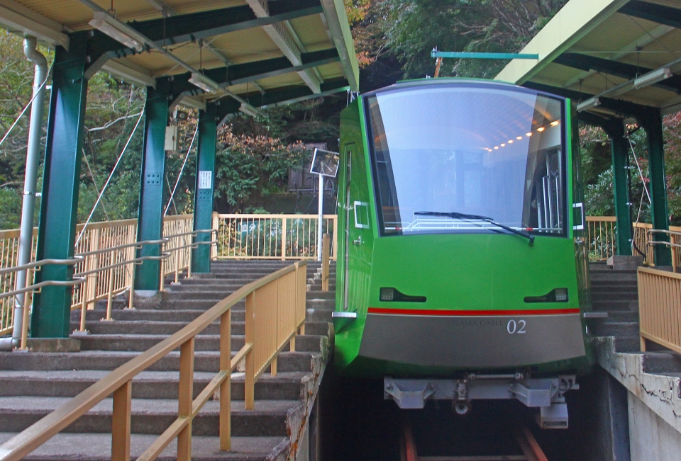 ニュース画像：大山ケーブルカー - 「大山観光電鉄、11月18日からケーブルカー夜景運転と沿線ライトアップ」