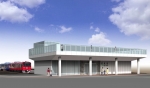 ニュース画像：男鹿駅 新駅舎のイメージ - 「JR東日本、男鹿駅で駅舎改築 2018年7月に終点側に移設へ」