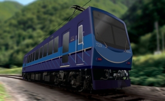 ニュース画像：リニューアル車両「723号車」イメージ - 「叡山電車、700系リニューアル車両「723」10月18日運行開始」