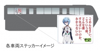 ニュース画像：「キャラクター＆名台詞ステッカー」 - 「東京モノレール車両、エヴァの「第3新東京市モノレール」仕様に」