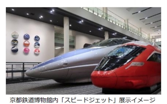 ニュース画像：京都鉄道博物館内「スピードジェット」展示イメージ