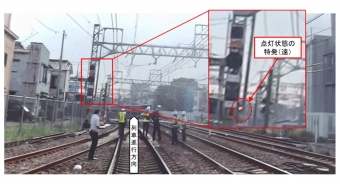 ニュース画像：事故当日の視認状況 - 「京急本線の踏切事故、原因は信号機の見えづらさで運転士の認識遅れ」
