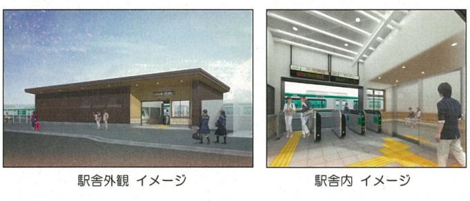 ニュース画像：愛子駅新駅舎 イメージ - 「JR東日本、仙山線の愛子駅をリニューアル 2018年1月に使用開始へ 」