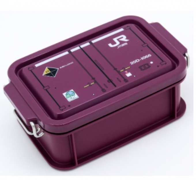 画像：エンジの20D形JRコンテナランチボックス - 「ヴィレヴァンオンラインストア、「JRコンテナお弁当箱」発売開始」