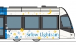 ニュース画像：「Snow Lightram」イメージ - 「富山ライトレール、12月1日からラッピング電車「Snow Lightram」を運行」