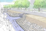 ニュース画像：橋梁部の現地保存のイメージ - 「高輪築堤、現地保存・公開が決定」