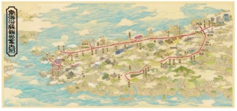 ニュース画像：新観光案内図 - 「南海、 汐見橋駅に新観光案内図 歴史ある旧案内図を再現」